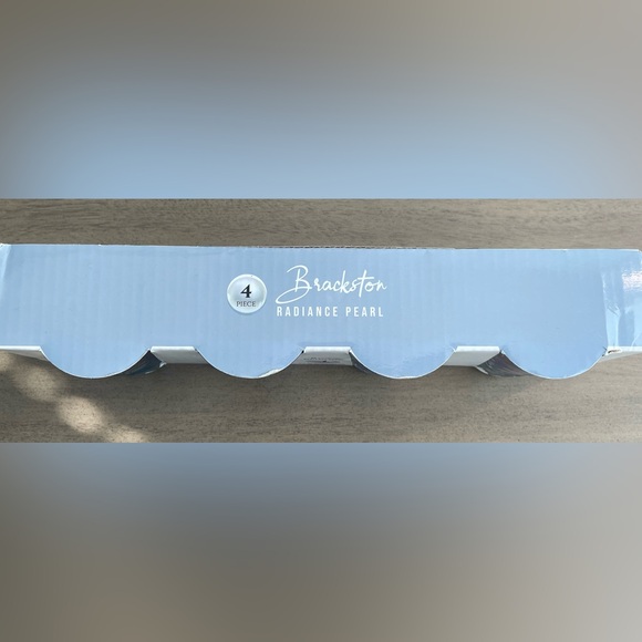 Circleware Brackston Radiance Pearl 1.6oz Clear Luster Shot Glass Set of 4 NEW - Picture 4 of 7